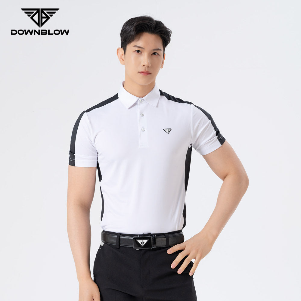 Men Golf Wear Short Sleeve Color Basic Top Shirt – KOODSHOT