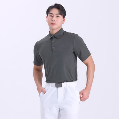 Charcoal Collared Short Sleeve Shirt