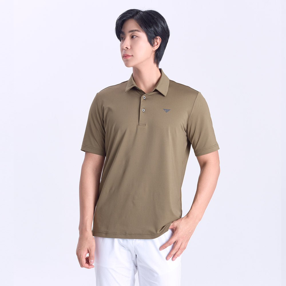 Khaki Collared Short Sleeve Shirt