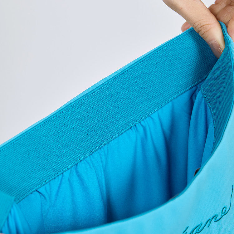 Turquoise Simple Pleats Skirt
