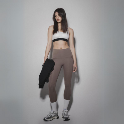 Ash Brown Allday Length9 Hip-up Leggings