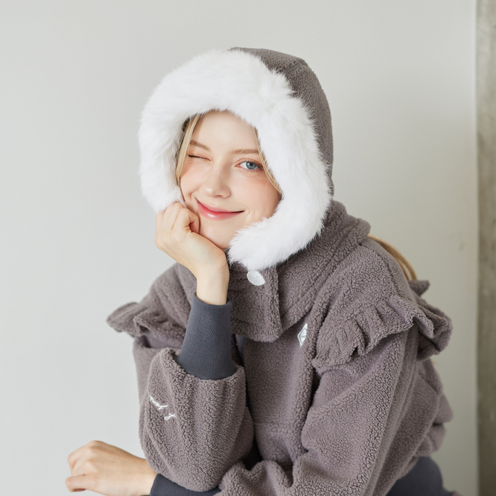 Gray Fur Fleece Balaclava – KOODSHOT