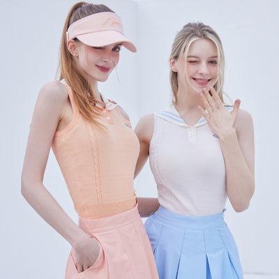 Peach Sailor Sleeveless Knit