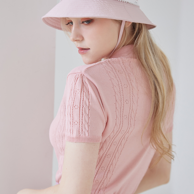 Pink Summer Scasi Polo Knit