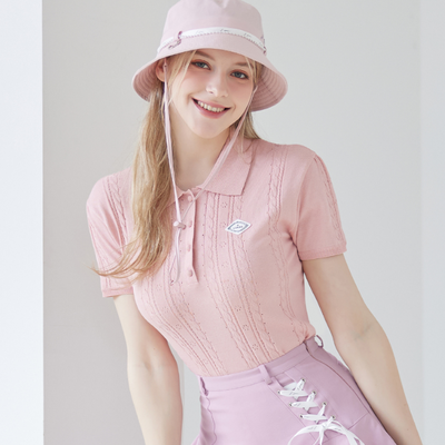 Pink Summer Scasi Polo Knit