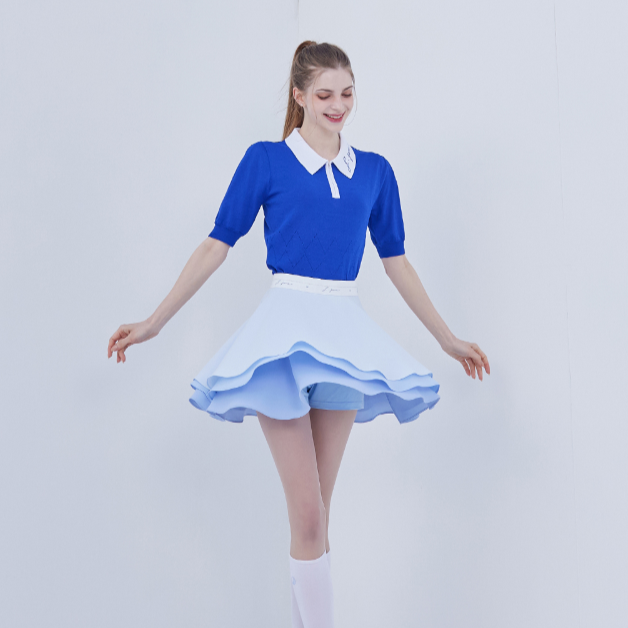 Skyblue Can-can Flare Skirt