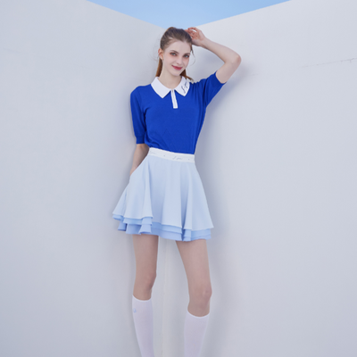 Skyblue Can-can Flare Skirt