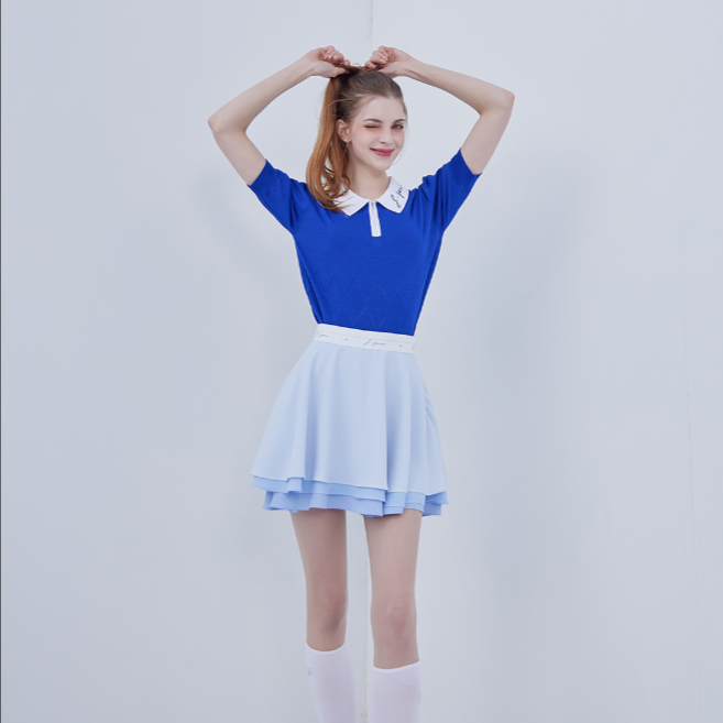 Skyblue Can-can Flare Skirt