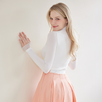 Peach Tennis Line Color Skirt