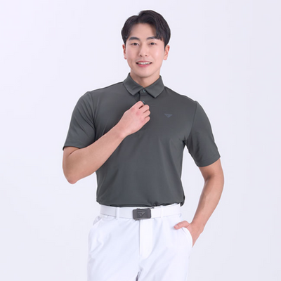 Charcoal Collared Short Sleeve Shirt