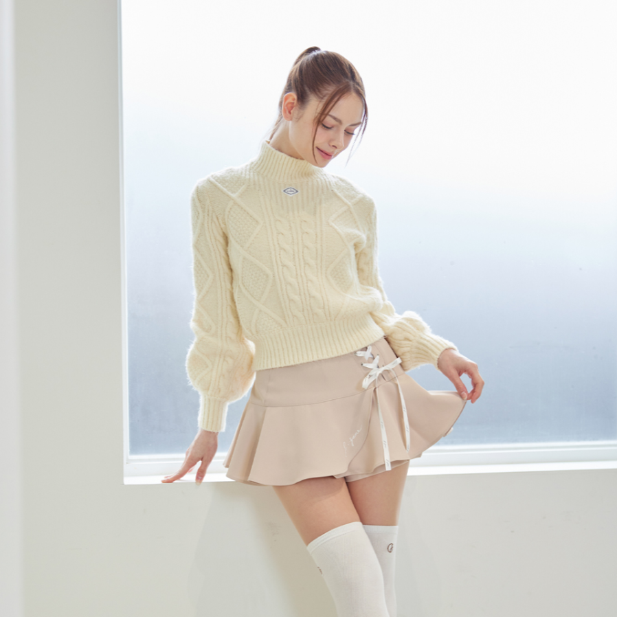 Yellow Balloon Sleeves Sweater