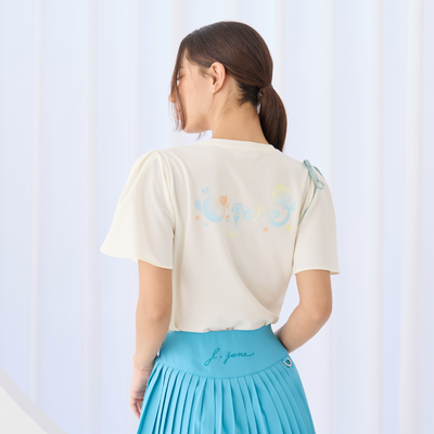 Cream Printed Half Sleeve T-shirt