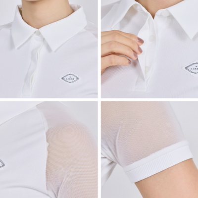 White Mesh Sleeve Raglan T-shirt