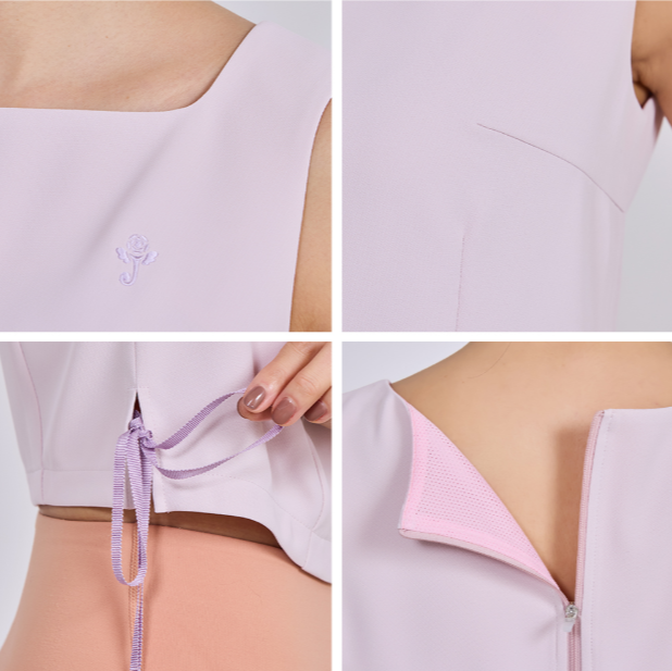 Pink Side Slit Vest