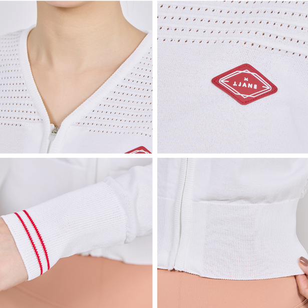White Summer V-neck Punching Cardigan – KOODSHOT
