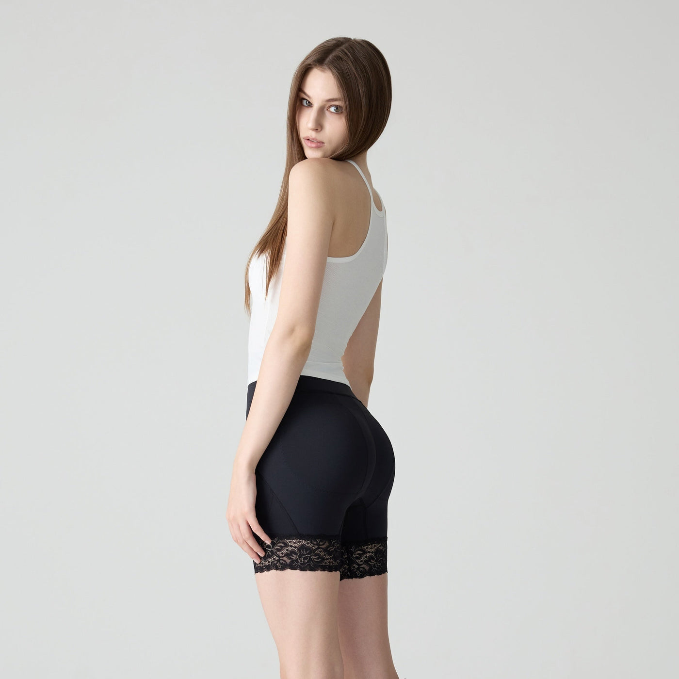 Black Length 3.5 Original Lace Hip-up Leggings