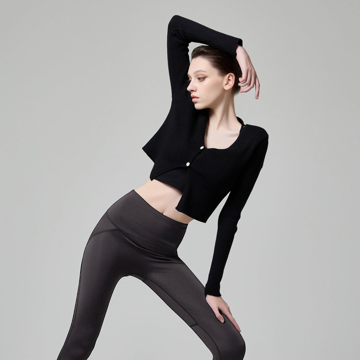 Dark Gray Length 9 Secret Hip-up Leggings