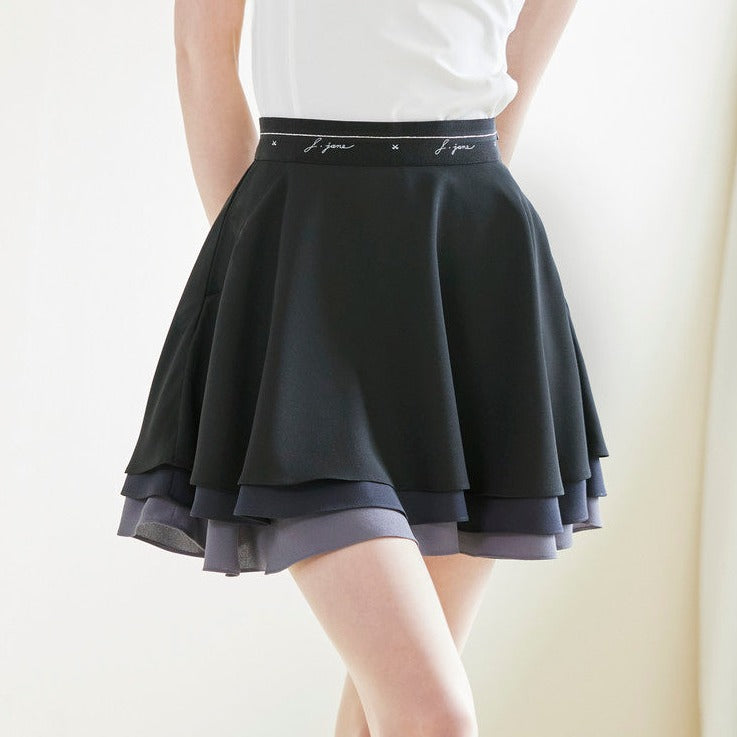 Black Can-can Flare Skirt