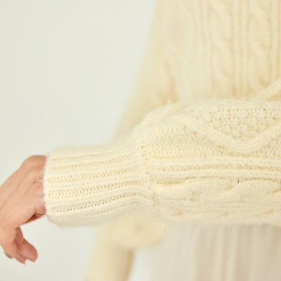 Yellow Balloon Sleeves Sweater