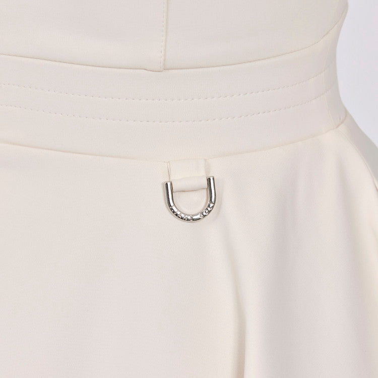 Cream Classic Color Contrast Ribbon Flared Dress – KOODSHOT