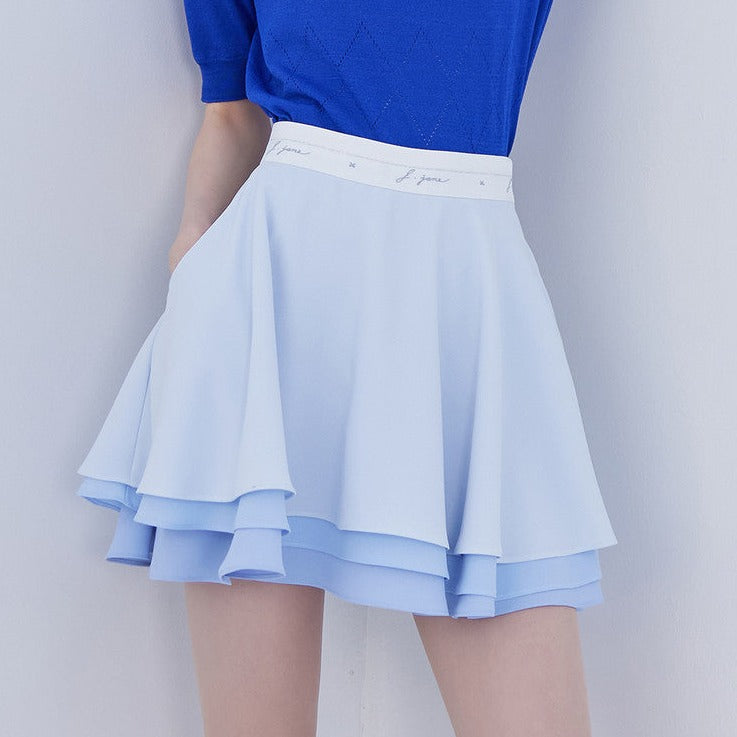 Skyblue Can-can Flare Skirt