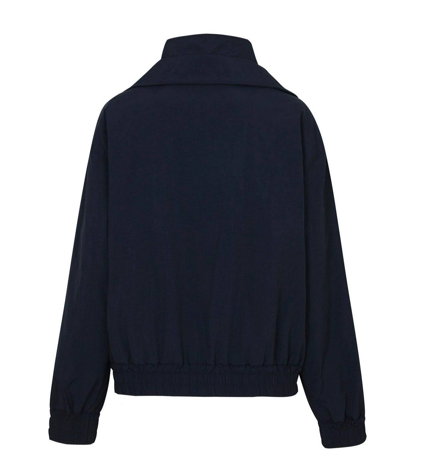 Navy Double Collar Nylon Anorak