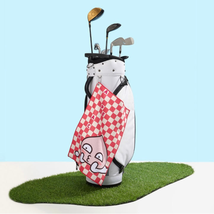 Apeach Checkerboard Golf Club Towel