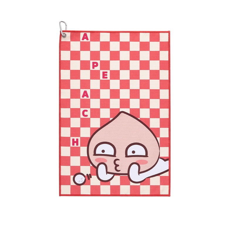 Apeach Checkerboard Golf Club Towel