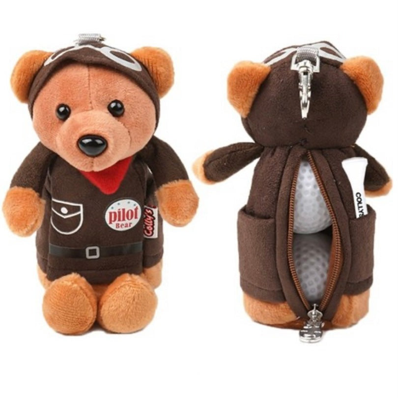 Pilot Bear Two Ball Pouch