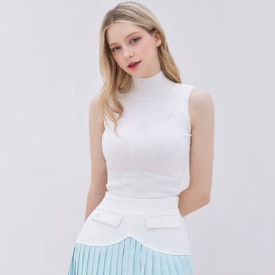 White Sleeveless Knit