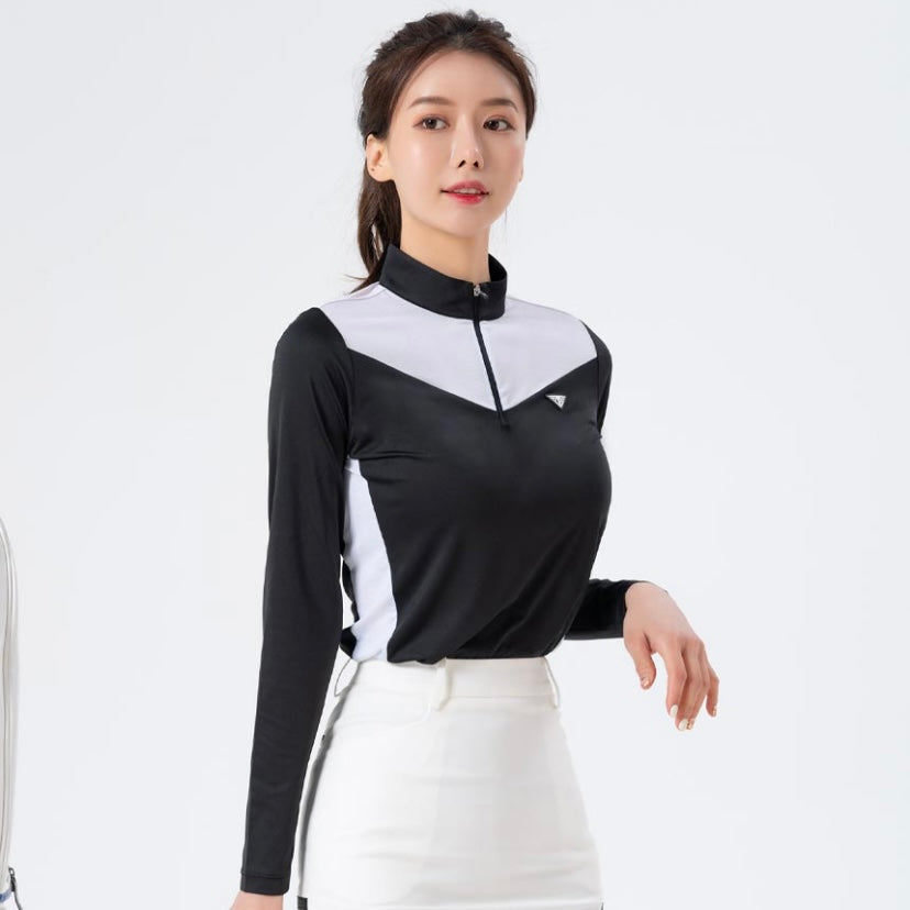 Black Mesh Long-Sleeved Shirt