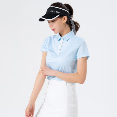 Sky Blue Mesh Short-Sleeved Shirt