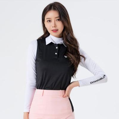 Black Simple Sleeveless Shirt