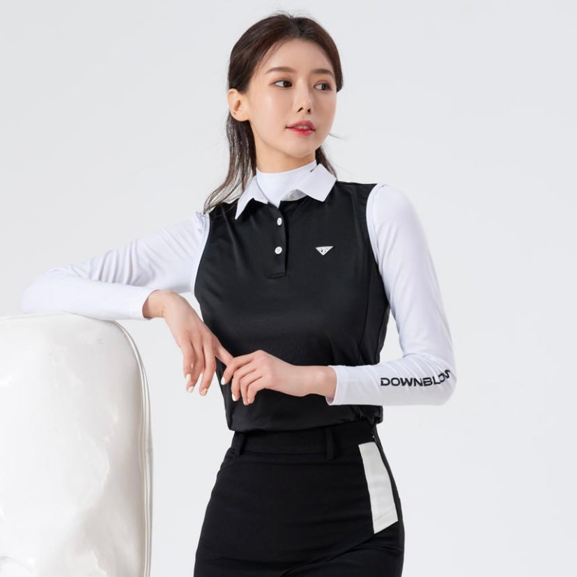 Black Simple Sleeveless Shirt