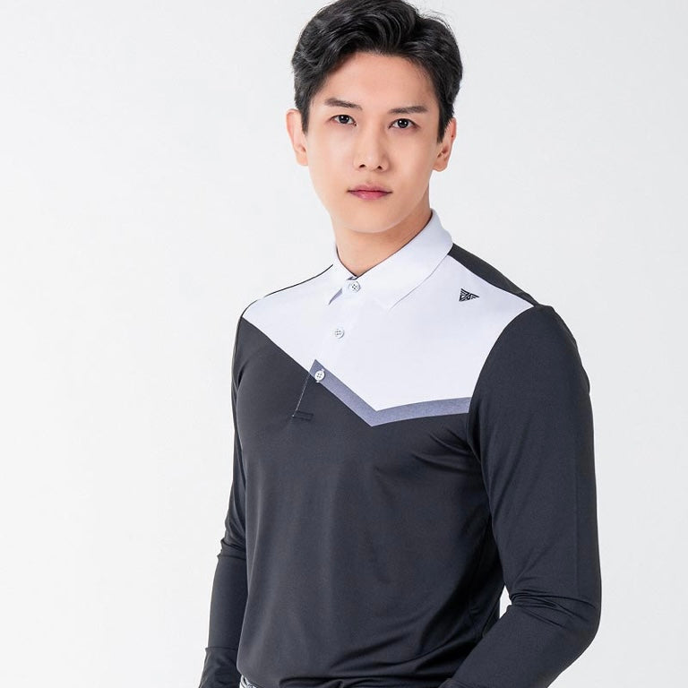 Black Daily Golf Long-Sleeved T-Shirt