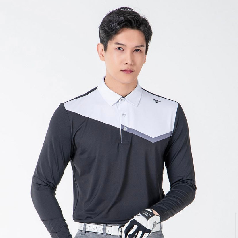 Black Daily Golf Long-Sleeved T-Shirt