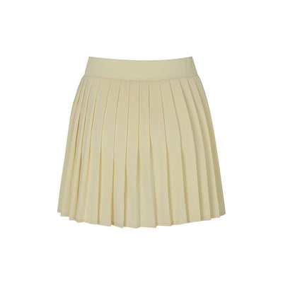 Lemon Pique Pleated Banding Skirt W/Inner Pants