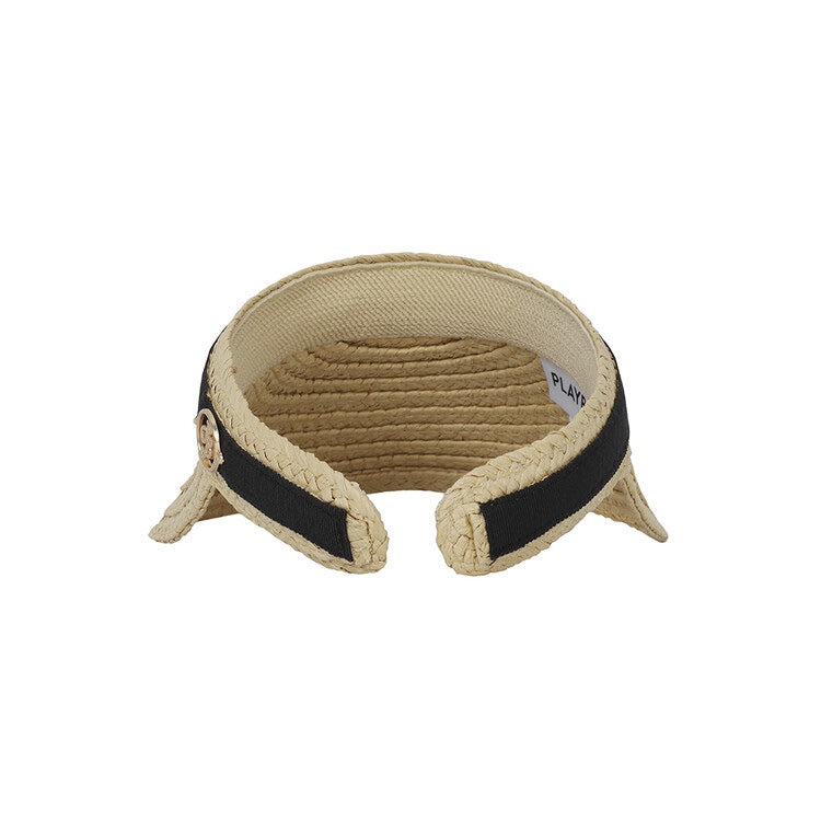 Natural Metal Logo Straw Visor