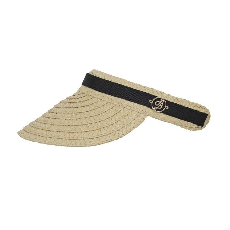 Natural Metal Logo Straw Visor