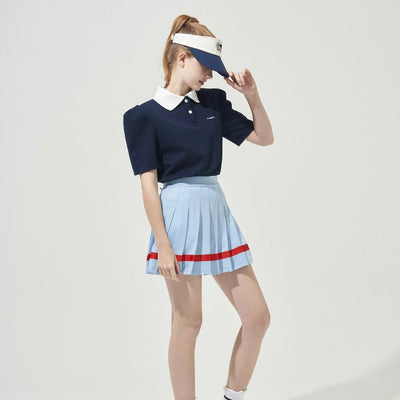 Navy Polo shirts with Puff short sleeve