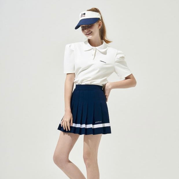 Ivory Polo shirts with Puff short sleeve