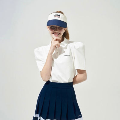 Ivory Polo shirts with Puff short sleeve