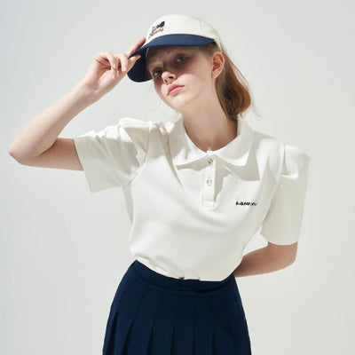 Ivory Polo shirts with Puff short sleeve