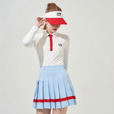 Skyblue Color line Plests Skirt