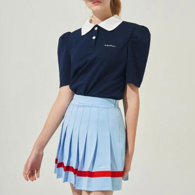 Skyblue Color line Plests Skirt