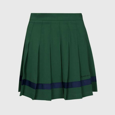 Green Color line Plests Skirt