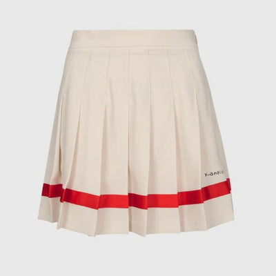 Cream Color line Plests Skirt