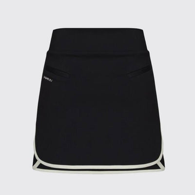 Black Stretch A-line Skirt