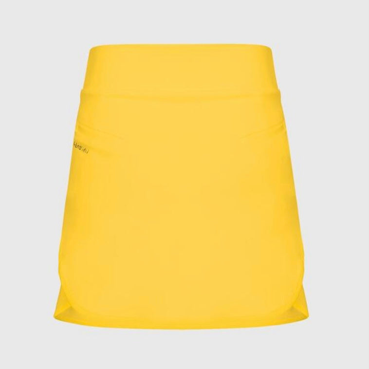 Yellow Stretch A-line Skirt