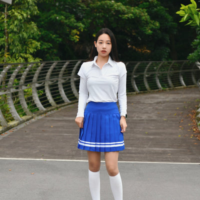 Blue Tape Pleats Field Skirt